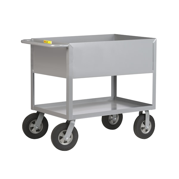 Tray Truck, 12 ga. Steel, 1200 lb Load Capacity, 2 Shelves, 36-1/2" H